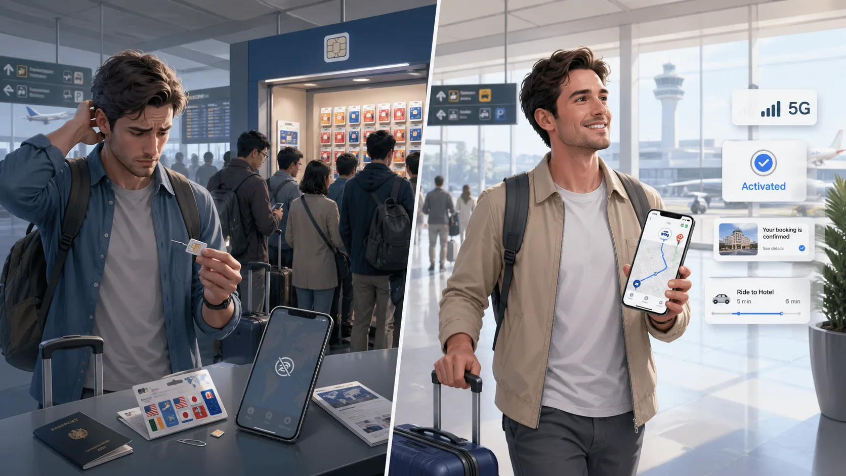 ما الفرق بين بطاقة SIM الفعلية و eSIM؟